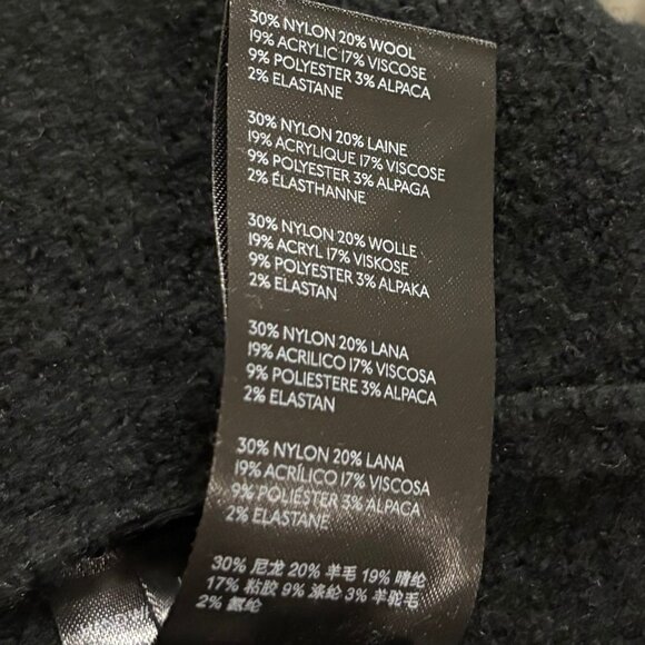 Anthropologie Joy Fringed V-Neck Sweater Black Size S - Picture 7 of 7